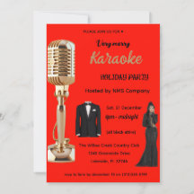 Invitation pour une soirée de karaoke à Noël