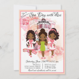 Invitation pour une soirée de spa afro-américaine