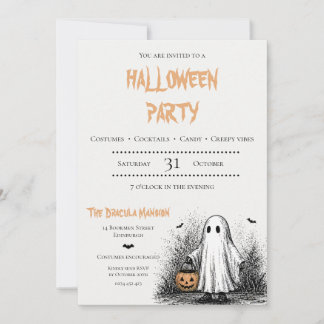 Invitation pour une soirée d'Halloween effrayante
