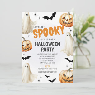 Invitation pour une soirée d'Halloween en tenue de