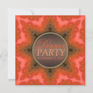 Invitation pour une soirée dinner étoile moderne e