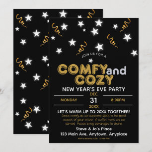Invitation pour une soirée du Nouvel An confortabl