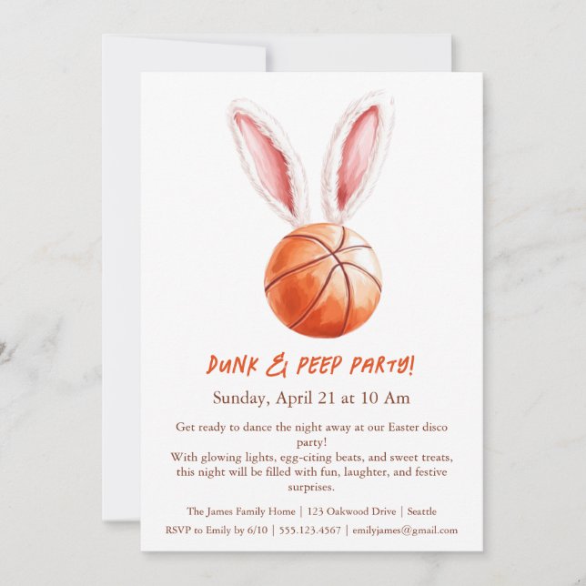 Invitation pour une soirée Dunk & Peep – Invitatio (Devant)