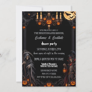 Invitation pour une soirée en cocktail tenue gothi