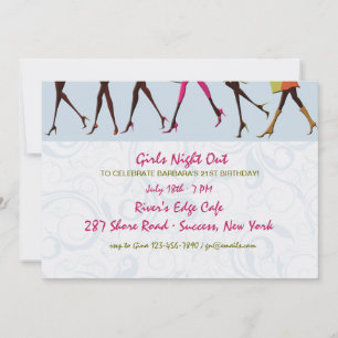 Invitation pour une soirée entre filles aux jambes
