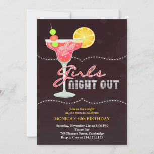 Invitation pour une soirée entre filles pour un an