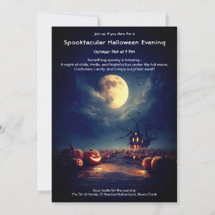 Invitation pour une soirée Halloween dans un champ