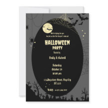Invitation pour une soirée Halloween gothique et e