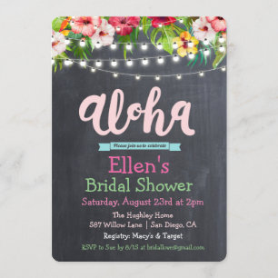 Invitation pour une soirée hawaïenne de mariage tr