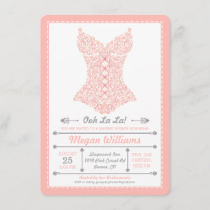 Invitation pour une soirée lingerie rose Ooh La La
