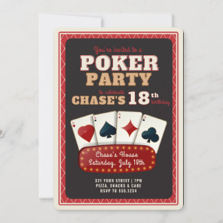 Invitation pour une soirée poker