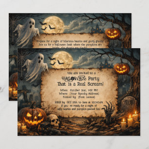 Invitation pour une soirée rétro effrayante