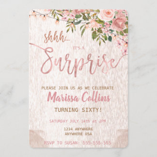 Invitation pour une soirée surprise, guirlande lum