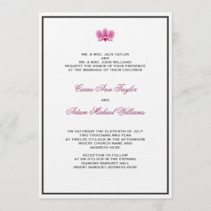 Invitation pourpre d'orchidée