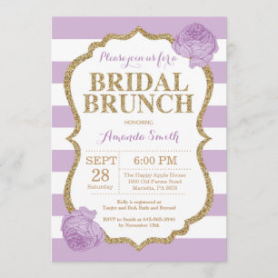 Invitation Pourpre et parties scintillantes nuptiales