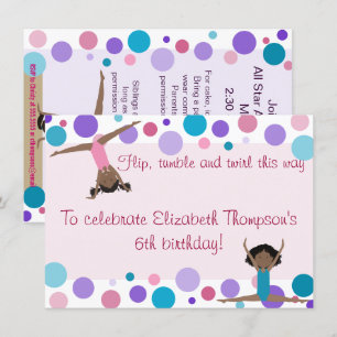 Invitation Pourpre, Teal et roses d'invitation de partie de