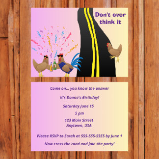 Invitation « Pourquoi le poulet a-t-il traversé la route ? »