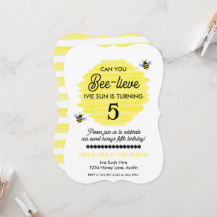 Invitation Pouvez-vous croir-abeille l'anniversaire d'abeille