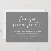 Pouvez-Vous Garder Un Secret, Surprise Anniversair