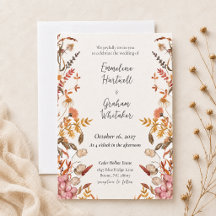 Prairie Automnale Romantique Aquarelle Fleurs Sauv