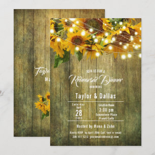 Invitation Prairie de Tournesols   Conception Florale Rustiqu