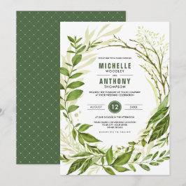 Invitation prairie sauvage | Mariage botanique vert