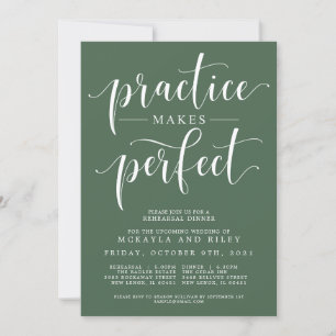 Invitation Pratique Fait Un Dîner De Répétition Mariage Parfa