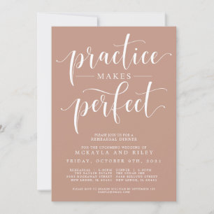 Invitation Pratique Fait Un Dîner De Répétition Mariage Parfa