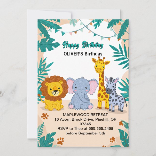 Invitation Premier anniversaire 1er anniversaire (Devant)