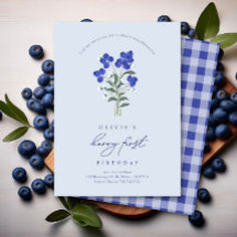 Invitation Premier Anniversaire Baie Bleuet