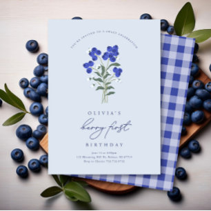 Invitation Premier Anniversaire Baie Bleuet