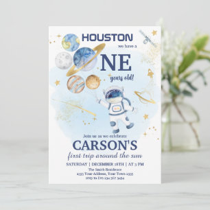 Invitation Premier anniversaire dans l'espace