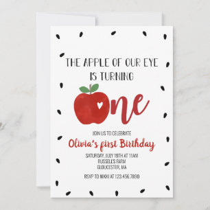 Invitation Premier anniversaire de Apple of our Eye