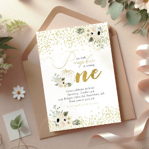 Invitation Premier anniversaire de Bébé Citrouille
