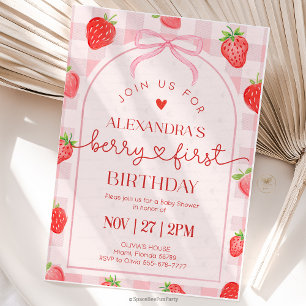 Invitation Premier anniversaire de Berry à la fraise