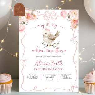 Invitation Premier anniversaire de Birdie fille