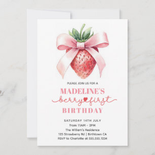 Invitation Premier anniversaire de fraise