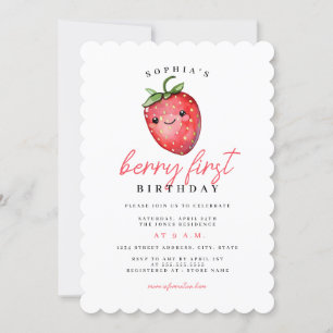 Invitation Premier anniversaire de fraise