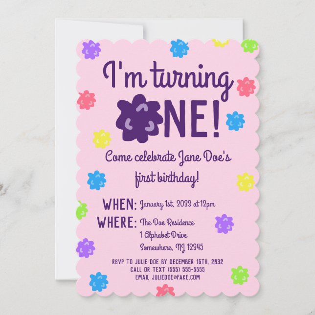 Invitation Premier anniversaire de Konpeito (Devant)