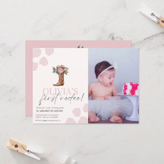 Invitation Premier anniversaire de la cowgirl occidentale