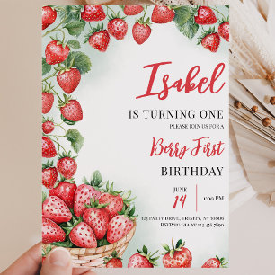 Invitation Premier anniversaire de la fraise de Berry