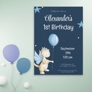 Invitation Premier anniversaire de la Marine Blue Cream Drago