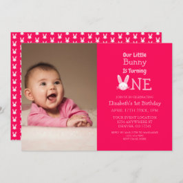 Invitation Premier anniversaire de Little Bunny