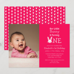 Invitation Premier anniversaire de Little Bunny
