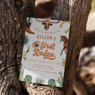 Invitation Premier anniversaire de Rodeo Cowboy