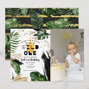 Invitation Premier anniversaire de Wild One Couronne de roi