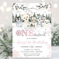 Premier anniversaire d'hiver Onederland Animaux ar