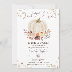 Invitation Premier anniversaire du Citrouille blanc, automne 