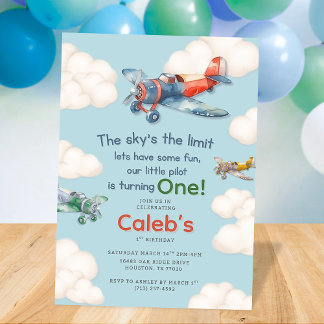 Invitation Premier anniversaire du petit pilote
