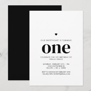 Invitation Premier Anniversaire D'un Cher Amour Personnalisé